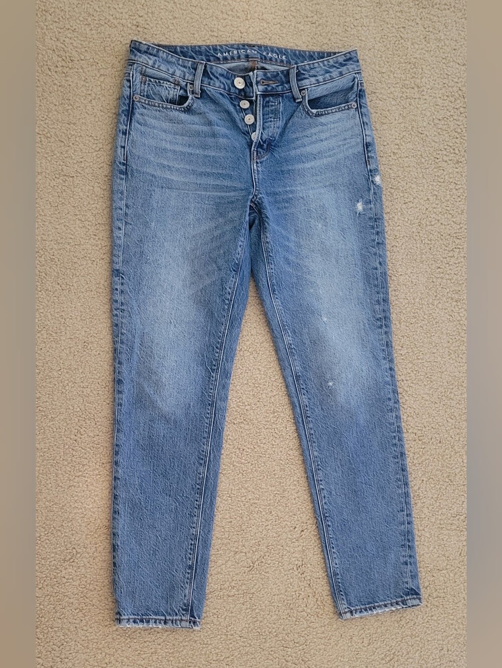 American Eagle Outfitters Medium Blue High-Rise Skinny Jeans